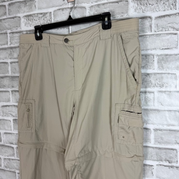Columbia Titanium 100% Nylon Light Beige Convertible Pants Mens Large 36 x 30 - Picture 2 of 9